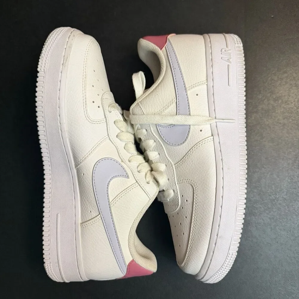 Nike Air Force 1 Low White Desert Berry Women Size 8 NO BOX USED 315116-156